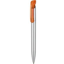 Kugelschreiber CLEAR SILVER F (flamingo-orange) (Art.-Nr. CA341648)