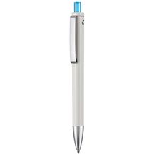 Kugelschreiber EXOS RECYCLED (grau recycled / caribic-blau) (Art.-Nr. CA398689)