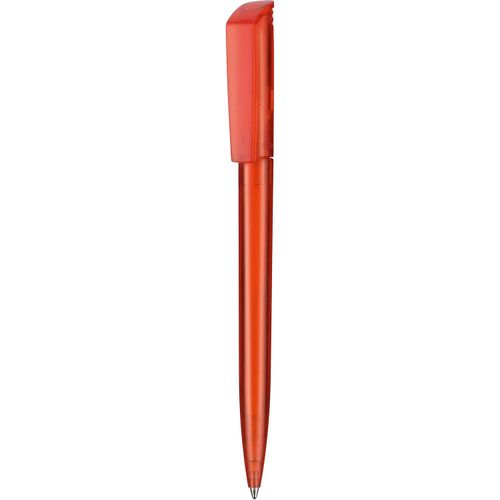 Kugelschreiber FLIP TRANSPARENT (Art.-Nr. CA427641) - Perfekter Massenstreuartikel. Glänzende...
