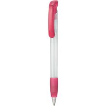 Kugelschreiber SOFT CLEAR FROZEN (frost-weiß / magenta-pink) (Art.-Nr. CA433122)