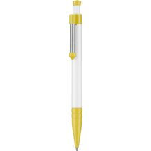 Kugelschreiber SPRING (weiß / zitronen-gelb) (Art.-Nr. CA438674)
