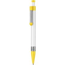 Kugelschreiber SPRING SP (weiß / zitronen-gelb) (Art.-Nr. CA447407)
