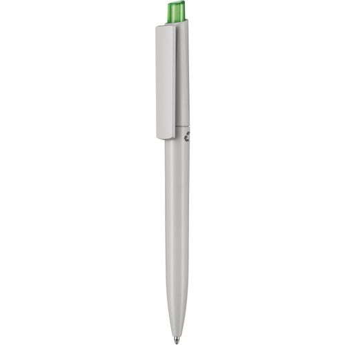 Kugelschreiber CREST RECYCLED + grau (Art.-Nr. CA537741) - Druckkugelschreiber mit Gehäuse au...