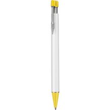 Kugelschreiber EMPIRE (weiß / apricot-gelb) (Art.-Nr. CA573673)
