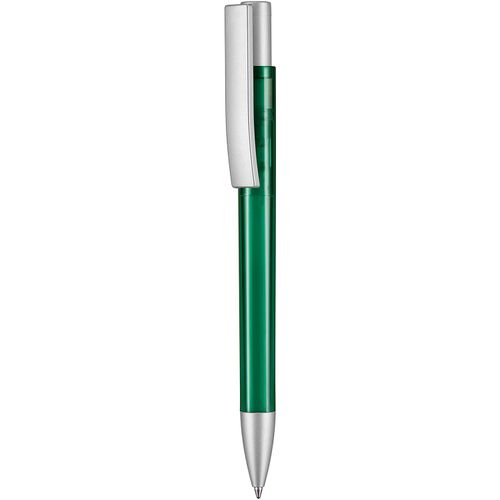 Kugelschreiber STRATOS TRANSPARENT SI (Art.-Nr. CA581480) - Hochwertiger Druckkugelschreiber in...