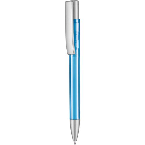 Kugelschreiber STRATOS TRANSPARENT SI (Art.-Nr. CA649676) - Hochwertiger Druckkugelschreiber in...