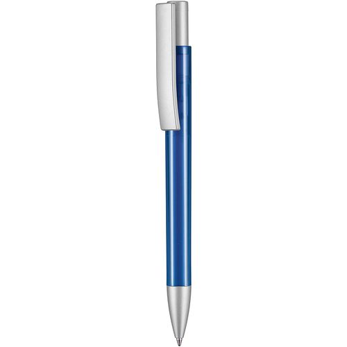 Kugelschreiber STRATOS TRANSPARENT SI (Art.-Nr. CA676205) - Hochwertiger Druckkugelschreiber in...