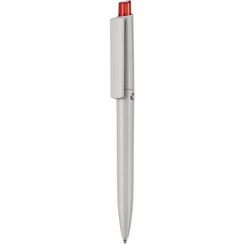Kugelschreiber CREST RECYCLED + grau (Art.-Nr. CA727616) - Druckkugelschreiber mit Gehäuse au...
