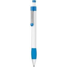 Kugelschreiber SPRING GRIPPY (weiß / himmel-blau) (Art.-Nr. CA738431)