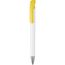 Kugelschreiber BONITA (weiß / zitronen-gelb) (Art.-Nr. CA769521)