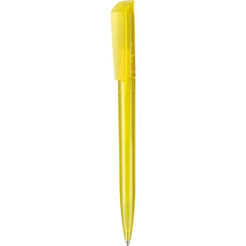 Kugelschreiber FLIP TRANSPARENT (Art.-Nr. CA776658) - Perfekter Massenstreuartikel. Glänzende...