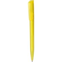 Kugelschreiber FLIP TRANSPARENT (neon gelb PMS 109 C) (Art.-Nr. CA776658)
