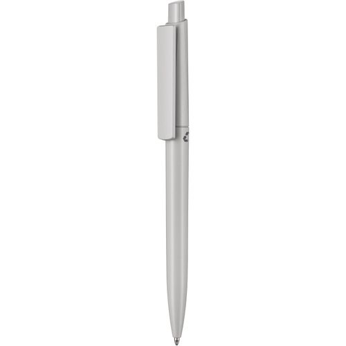 Kugelschreiber CREST RECYCLED + grau (Art.-Nr. CA835956) - Druckkugelschreiber mit Gehäuse au...