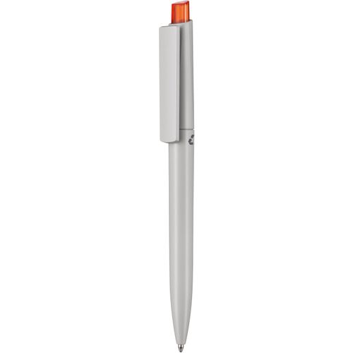 Kugelschreiber CREST RECYCLED + grau (Art.-Nr. CA843064) - Druckkugelschreiber mit Gehäuse au...