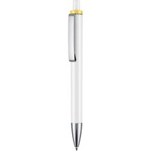 Kugelschreiber EXOS (weiß / zitronen-gelb) (Art.-Nr. CA928080)