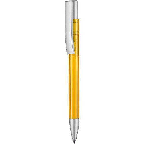 Kugelschreiber STRATOS TRANSPARENT SI (Art.-Nr. CA937134) - Hochwertiger Druckkugelschreiber in...