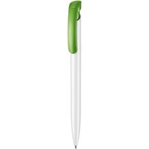 Kugelschreiber CLEAR SHINY (weiß / Apfel-grün) (Art.-Nr. CA966906)