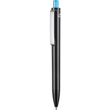 Kugelschreiber EXOS RECYCLED P (schwarz recycled / caribic-blau) (Art.-Nr. CA975990)