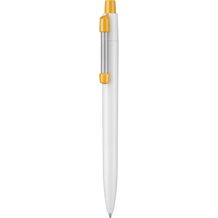 Kugelschreiber STRONG (weiß / apricot-gelb) (Art.-Nr. CA990282)