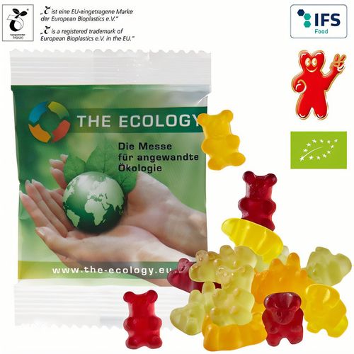 Bio-Bärchen im kompostierbaren Tütchen [100er Pack] (Art.-Nr. CA000310) - Bio-Bärchen aus kontrolliert biologisch...