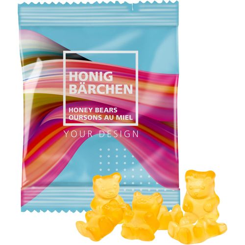Honigbärchen, 20 g - kleine Menge  [100er Pack] (Art.-Nr. CA279949) - Strahlend-gelbe Fruchtgummi-XXL-Bäre...