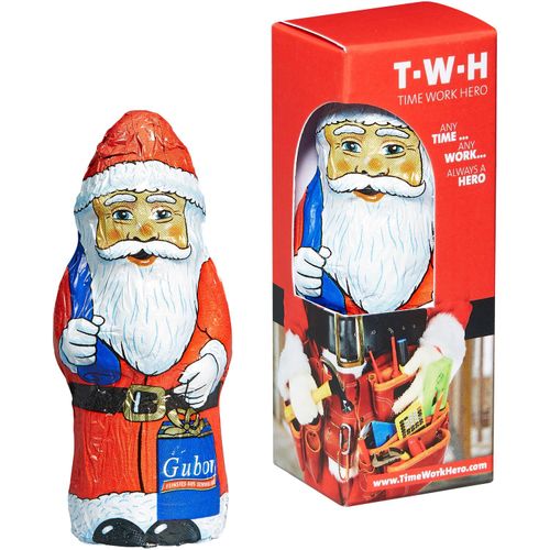 Gubor Weihnachtsmann in Geschenkbox (Art.-Nr. CA434705) - Gubor Schoko-Weihnachtsmann, Hohlfigur,...