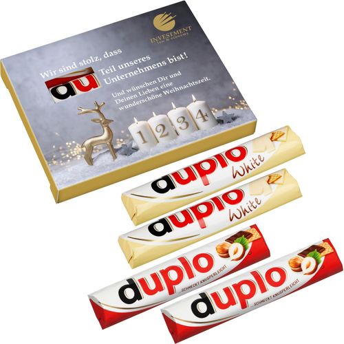 4 er  "Advents"- Duplo-Pack mit 2 x Duplo klassisch + 2 x Duplo weiß (Art.-Nr. CA492287) - Ideal für den spontanen Genuss zwischen...