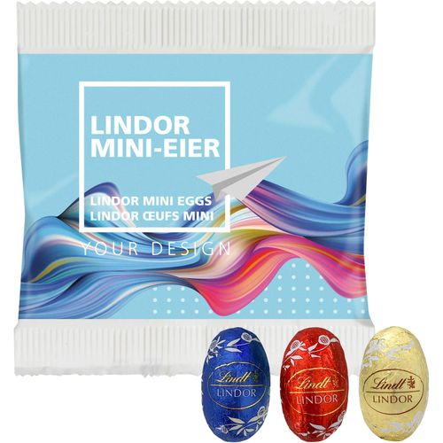3er Lindt Mini Eier im Papier - kleine Menge (Art.-Nr. CA569097) - Lindt Lindor Mini-Eier, 3-fach bunt...
