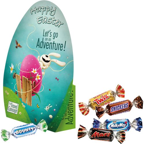 Konturen-Schachtel 'Ei' mit Celebrations® (Art.-Nr. CA938019) - Stabile, befüllte Kartonverpackung mi...
