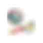 Klarsichtdose mit American Jelly Beans (Art.-Nr. CA976354) - Matt-silberfarbene Metalldose mit...