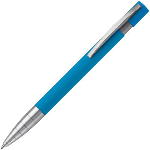 Kugelschreiber Santiago Gummiert (Art.-Nr. CA000511) - Aluminium Kugelschreiber, Toppoint...