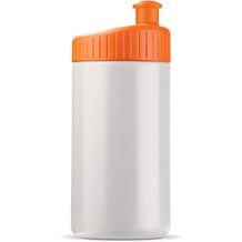 Sportflasche Design 500ml (Weiss / orange) (Art.-Nr. CA002814)