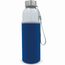 Trinkflasche aus Glas mit Neoprenhülle 500ml (transparent hellblau) (Art.-Nr. CA016515)