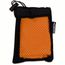 Kühlendes Handtuch aus RPET-Material, 30x80cm (schwarz / orange) (Art.-Nr. CA022960)