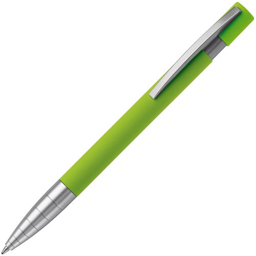 Kugelschreiber Santiago Gummiert (Art.-Nr. CA024853) - Aluminium Kugelschreiber, Toppoint...