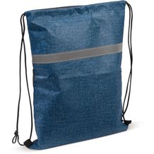 Kordelzugtasche mit Reflexstreifen 80g/m² (dunkelblau) (Art.-Nr. CA036210)