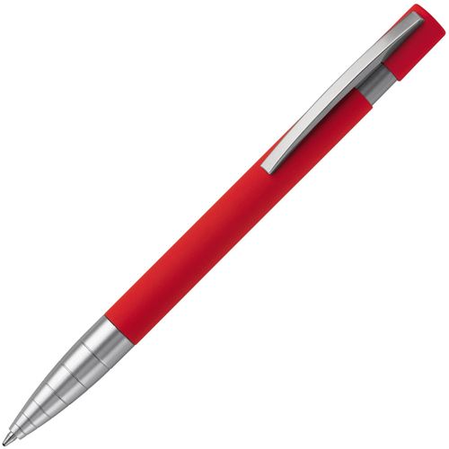 Kugelschreiber Santiago Gummiert (Art.-Nr. CA036259) - Aluminium Kugelschreiber, Toppoint...