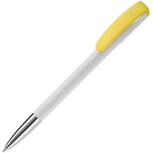 Kugelschreiber Deniro mit Metallspitze Hardcolour (Weiss / Gelb) (Art.-Nr. CA076285)