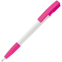 Kugelschreiber Nash Hardcolour mit Gummigriff (Weiss / Rosé) (Art.-Nr. CA080032)