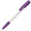 Kugelschreiber Nash Hardcolour mit Gummigriff (Weiss / Purple) (Art.-Nr. CA086193)