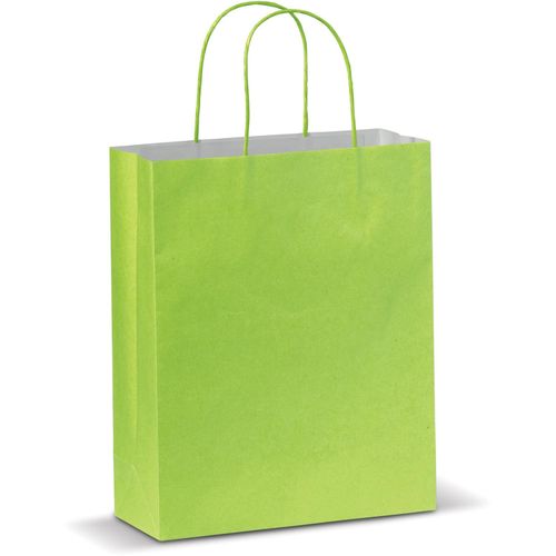 Mittlere Papiertasche im Eco Look 120g/m² (Art.-Nr. CA098200) - Mittelgroße matte Papiertragetasch...