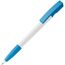 Kugelschreiber Nash Hardcolour mit Gummigriff (Weiss / hellblau) (Art.-Nr. CA106933)