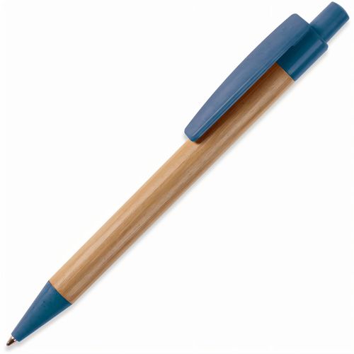Kugelschreiber Bambus mit Weizenstroh Elementen (Art.-Nr. CA114164) - Kugelschreiber aus Bambus mit Clip,...