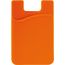Telefon Silikon Kartenhalter (orange) (Art.-Nr. CA125406)