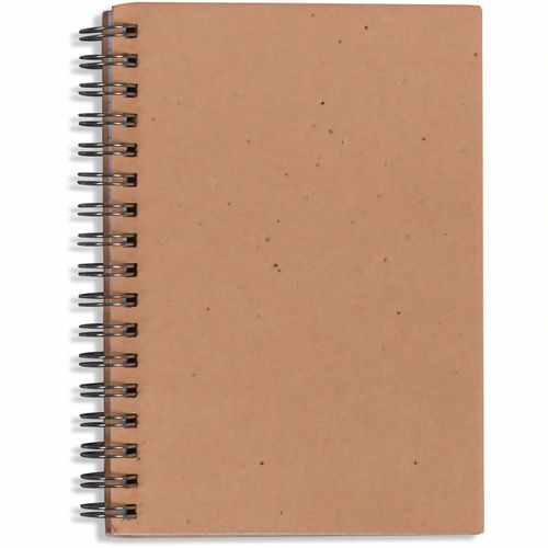 Spiral-Notizbuch aus Saatgutpapier (Art.-Nr. CA133442) - Nachhaltiges Notizbuch mit einem Umschla...
