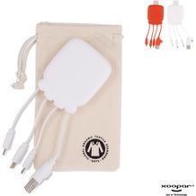 3192 | Xoopar Octopus Gamma 2 Bio Charging cable with 3.000mAh Powerbank (Weiss) (Art.-Nr. CA138910)