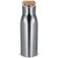 Isolier-Flasche mit Bambusdeckel, 500ml (silber) (Art.-Nr. CA168475)