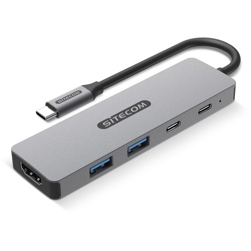 Sitecom CN-5502 5 in 1 USB-C Power Delivery Multiport Adapter (Art.-Nr. CA170355) - Immer verbunden mit diesem 5-in-1 USB-C...