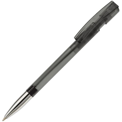 Kugelschreiber Nash Transparent mit Metallspitze (Art.-Nr. CA198517) - Kugelschreiber mit transparentem Schaft,...