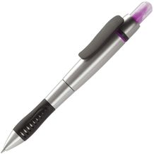 Kugelschreiber mit Textmarker (silber / Rosé) (Art.-Nr. CA199110)